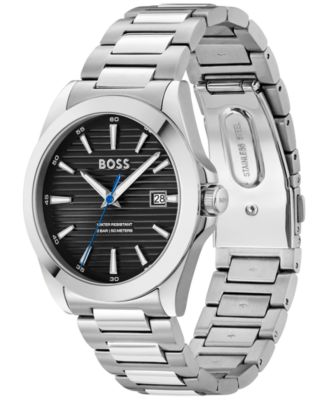 Men's Strike Quartz Basic Calendar Stainless Steel Watch 41mm