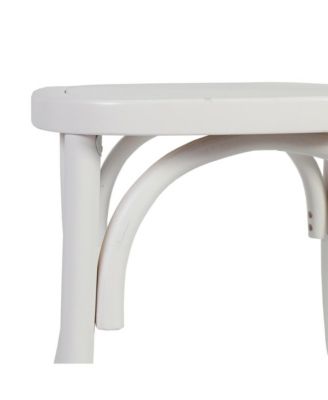 Mara Solid Wood Dining Chair With Stackable Design, Ornate Seat Back Accenting, And Elegant Finish