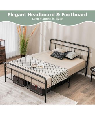 Full Size Heavy Duty Metal Bed Frame Headboard Platform Mattress Foundation