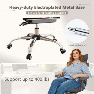 Office Desk Chair Big and Tall Executive Office Chair with Footrest Lumbar Support