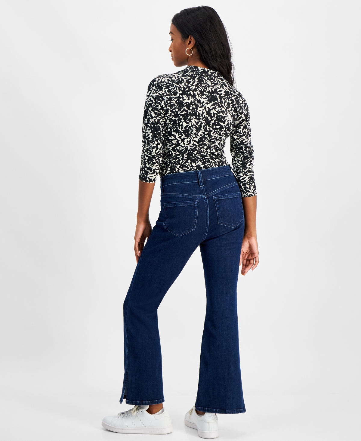 INC INTERNATIONAL CONCEPTS PETITE HIGH-RISE FLARE JEANS, CREATED FOR MACY'S 