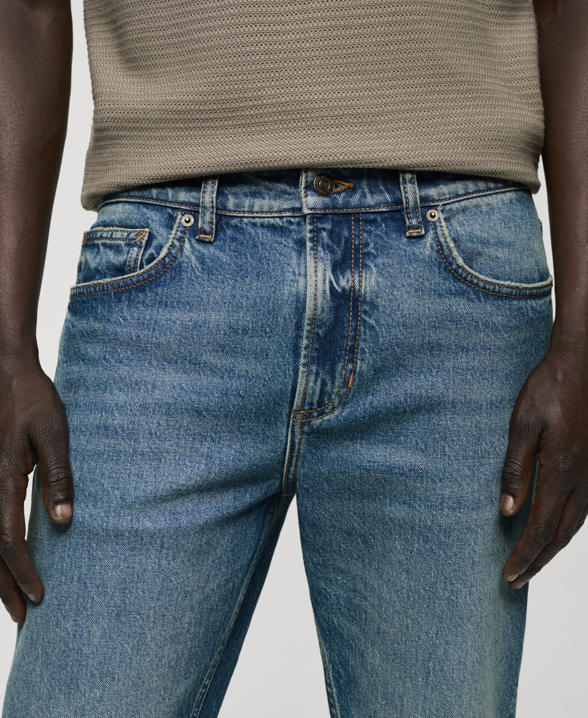 Mango Men's Ben Tapered-fit Jeans In Blue