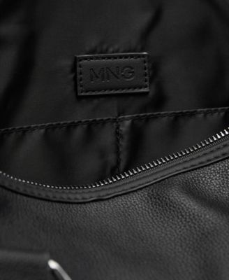 Men's Patent Leather-Effect Bowling Bag