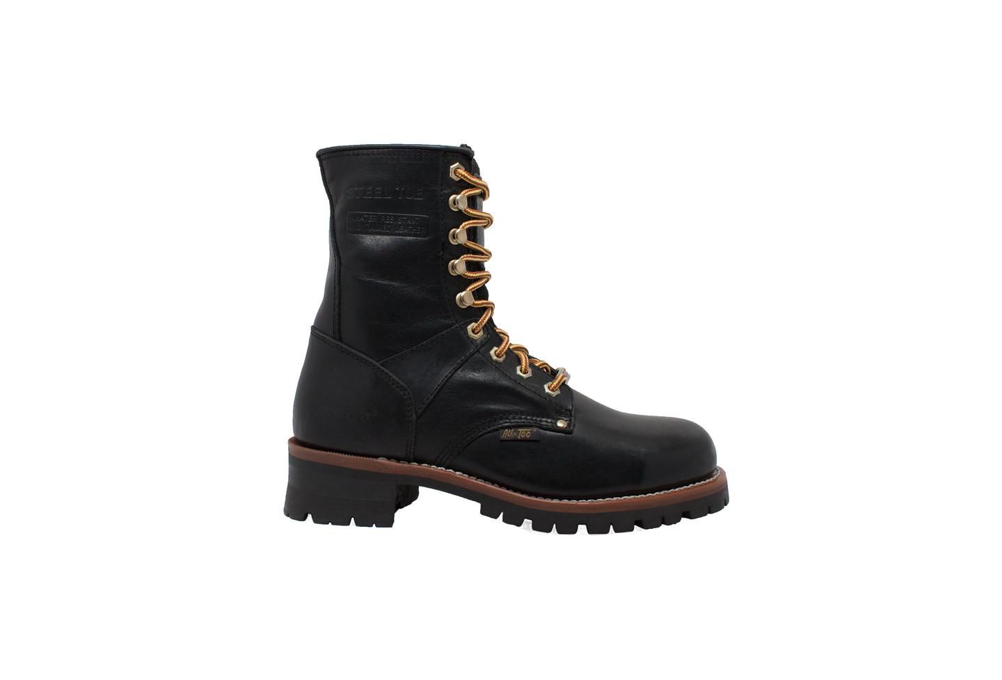 Мужские ботинки AdTec 9" Steel Toe Logger, цвет: Чёрный — фото 6
