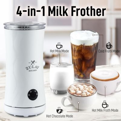 Powerful 4-in-1 Electric Milk Frother and Steamer