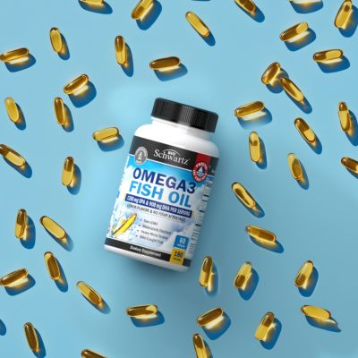 Triple Strength Omega 3 Fish Oil Supplement - 2250mg EPA DHA Omega 3 Fatty Acids From Wild Caught Fish, Supports Joint, Eyes, Brain Health - Burpless Lemon Flavor, Gluten Free, 180 Omega3 Softgels