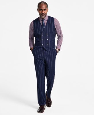 Men's Regular-Fit Pinstriped Suit Vest 