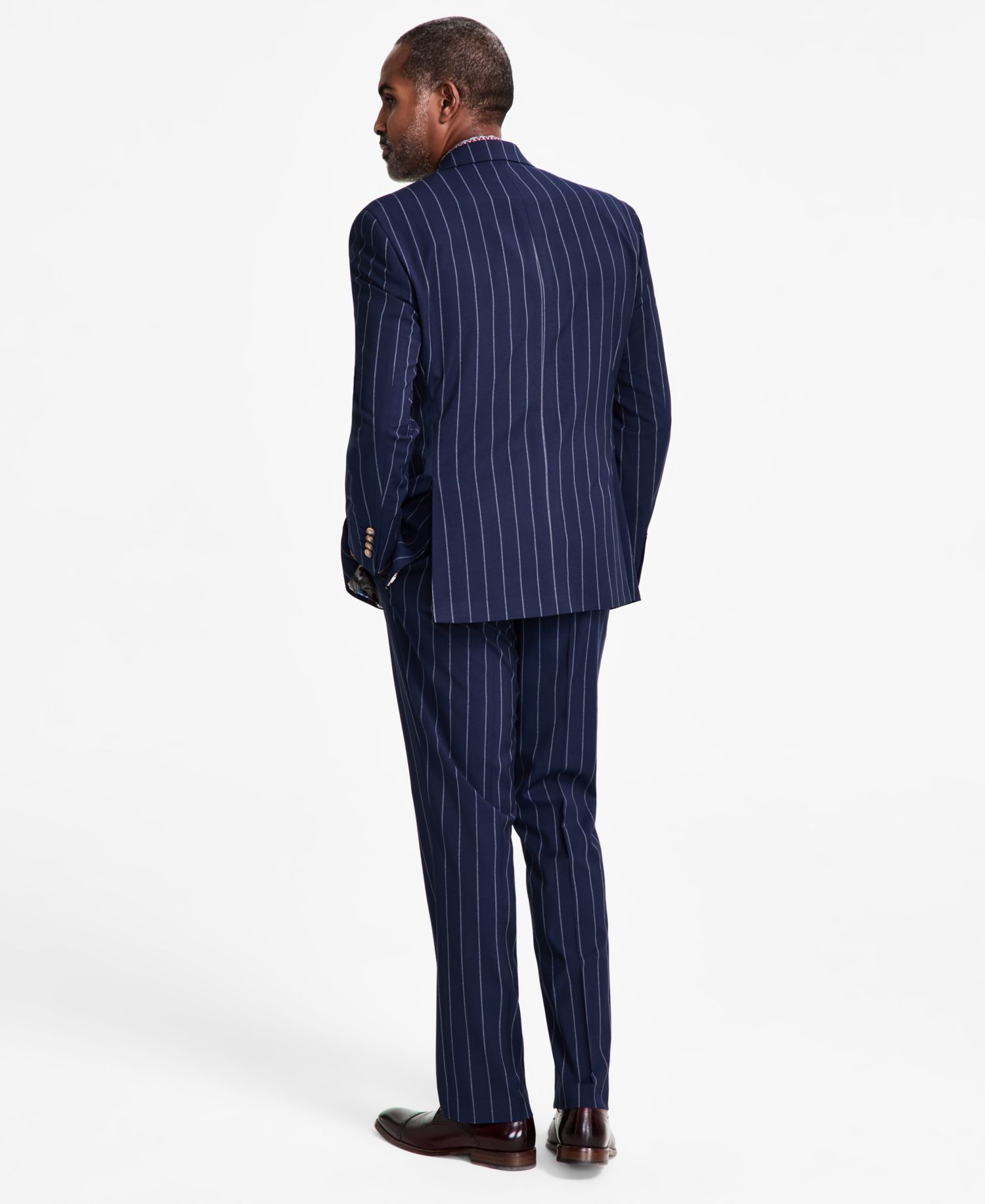 Men's Pinstriped Double-Breasted Suit Separate