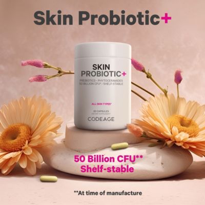 Skin Probiotics + Prebiotics - Skin Care Routine Supplement - 50 Billion CFU - Ayurvedic Botanical Herbs - Face Probiotics, 60 Capsules