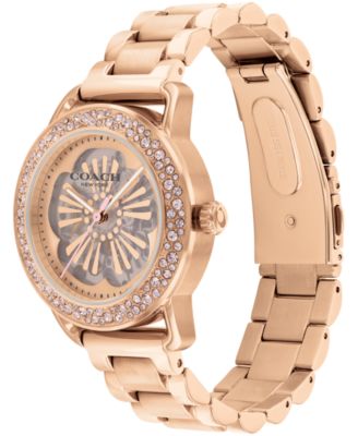 Women's Cruiser Automatic Carnation Gold Stainless Steel Bracelet Watch 37mm