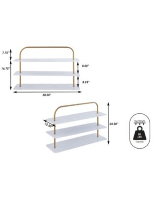 Minimalist 9-Pair 3-Tier Iron Thin Flat Plate Shoe Rack
