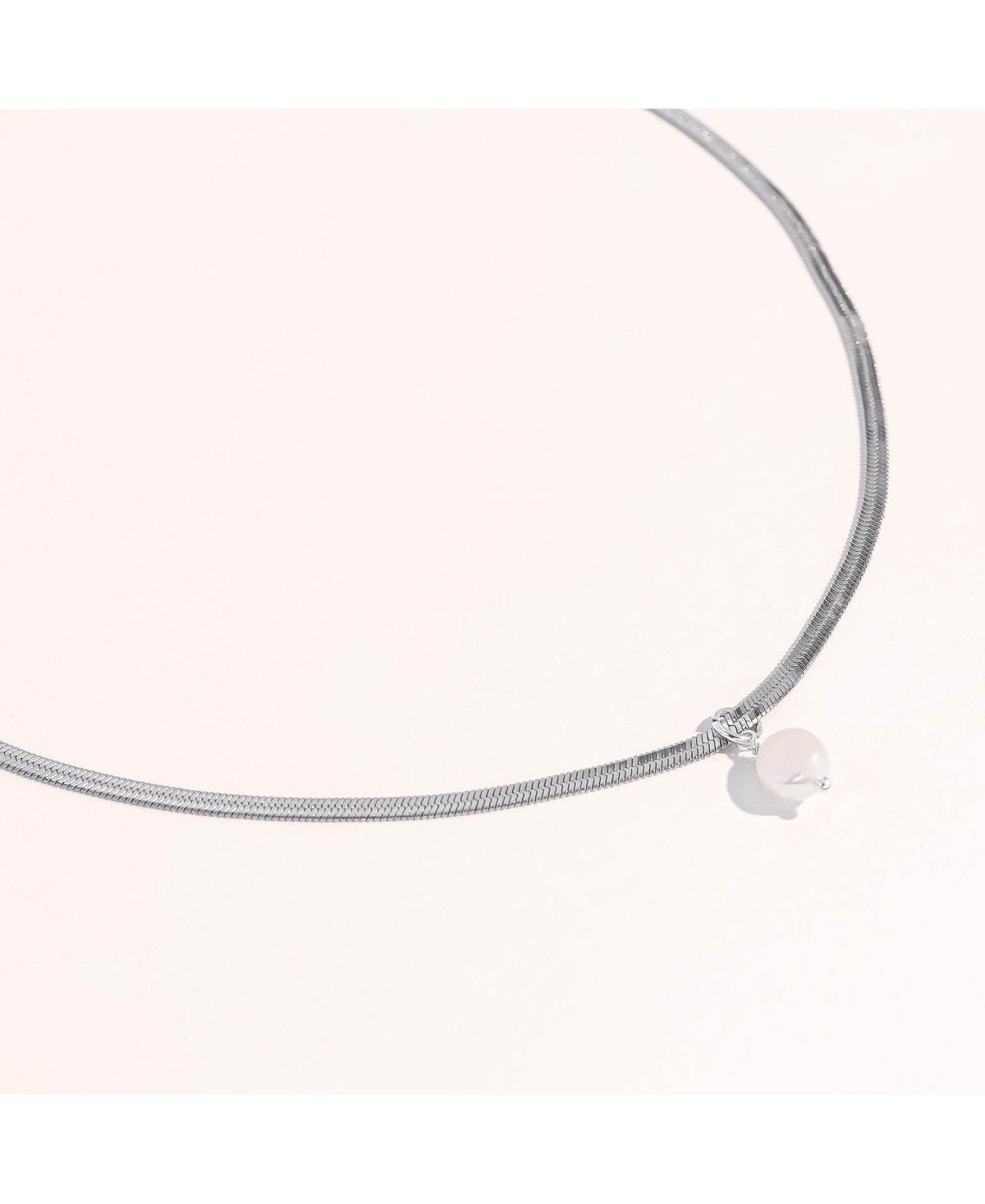 Stainless Steel Juliet Snake Chain Necklace - Silver
