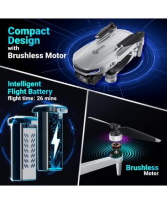 F28 Foldable GPS Drone - 2K FHD Camera with GPS Control and Selfie Mode - Follow Me, Way Point, & Orbit Mode -With Carrying Case