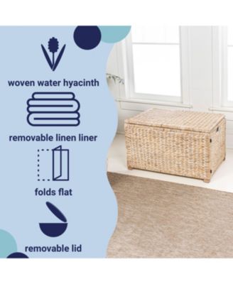 Anada Handwoven Wicker Weave Storage Trunk