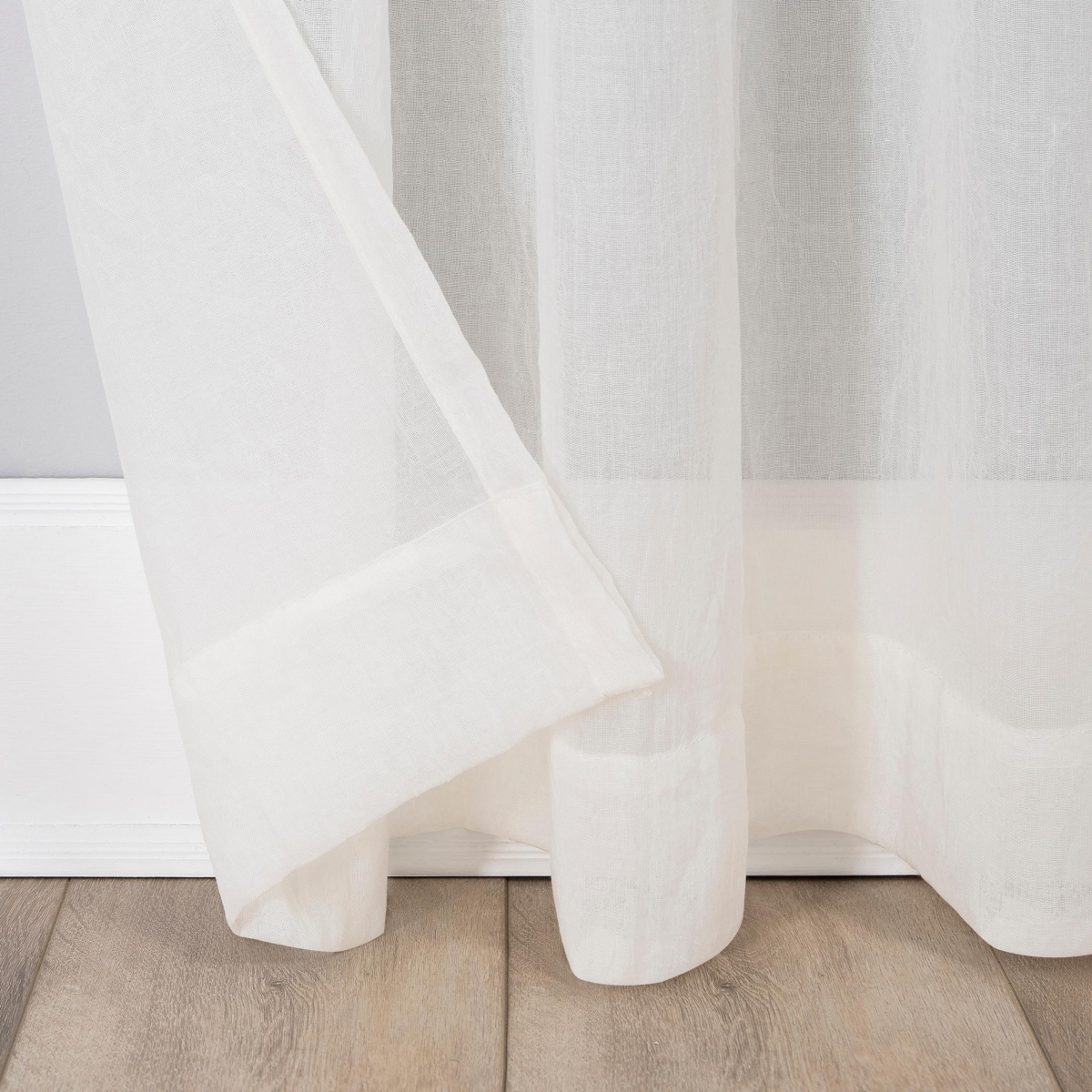 Silvia Crushed Texture Semi-Sheer Rod Pocket Curtain Panel