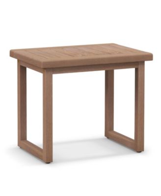 Long Natural Wood Bath Spa Stool with Non-slip Foot Pads for Elderly