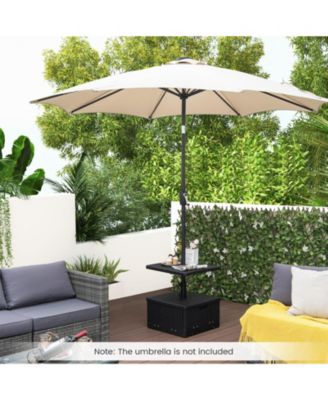 175 LBS Outdoor Fillable Umbrella Base with Table Tray