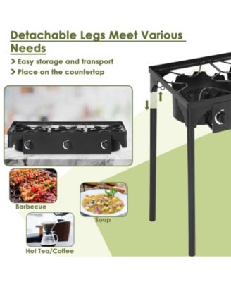 225 000-BTU Portable Propane 3 Burner Gas Cooker