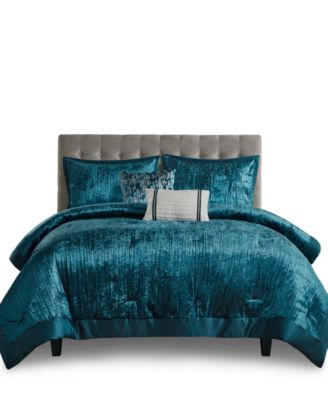 Lee Crinkle Velvet 5-Pc. Comforter Set, King/California King