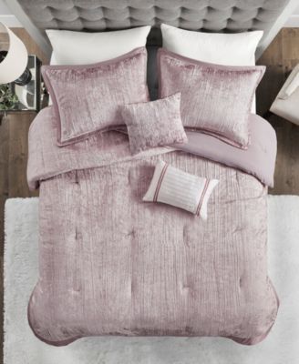 Lee Crinkle Velvet 5-Pc. Comforter Set, King/California King