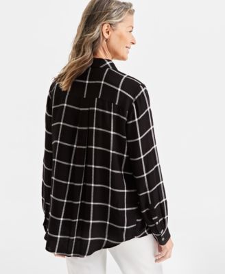 Women's Plaid Perfect Shirt, Macy's Exclusive