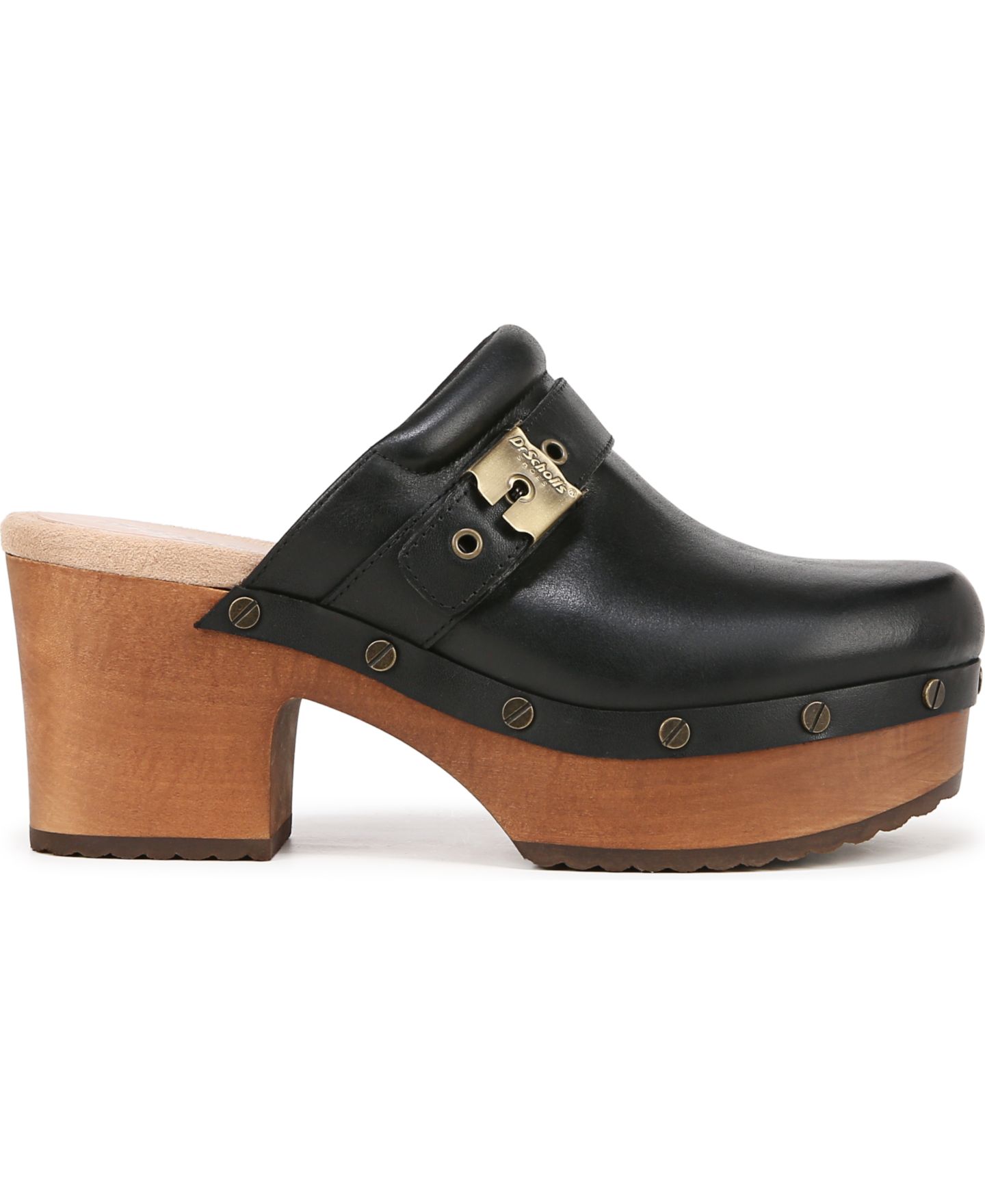 Женские сабо Dr. Scholl's Original Joy Platform, цвет: Чёрный кожаный — фото 2