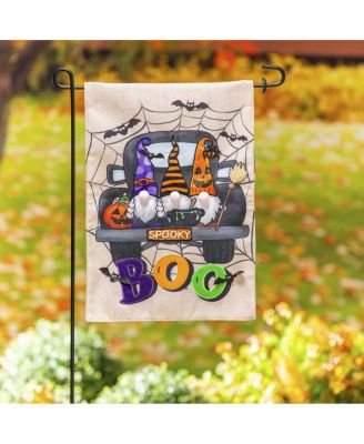 Spooky Truck Garden Burlap Flag