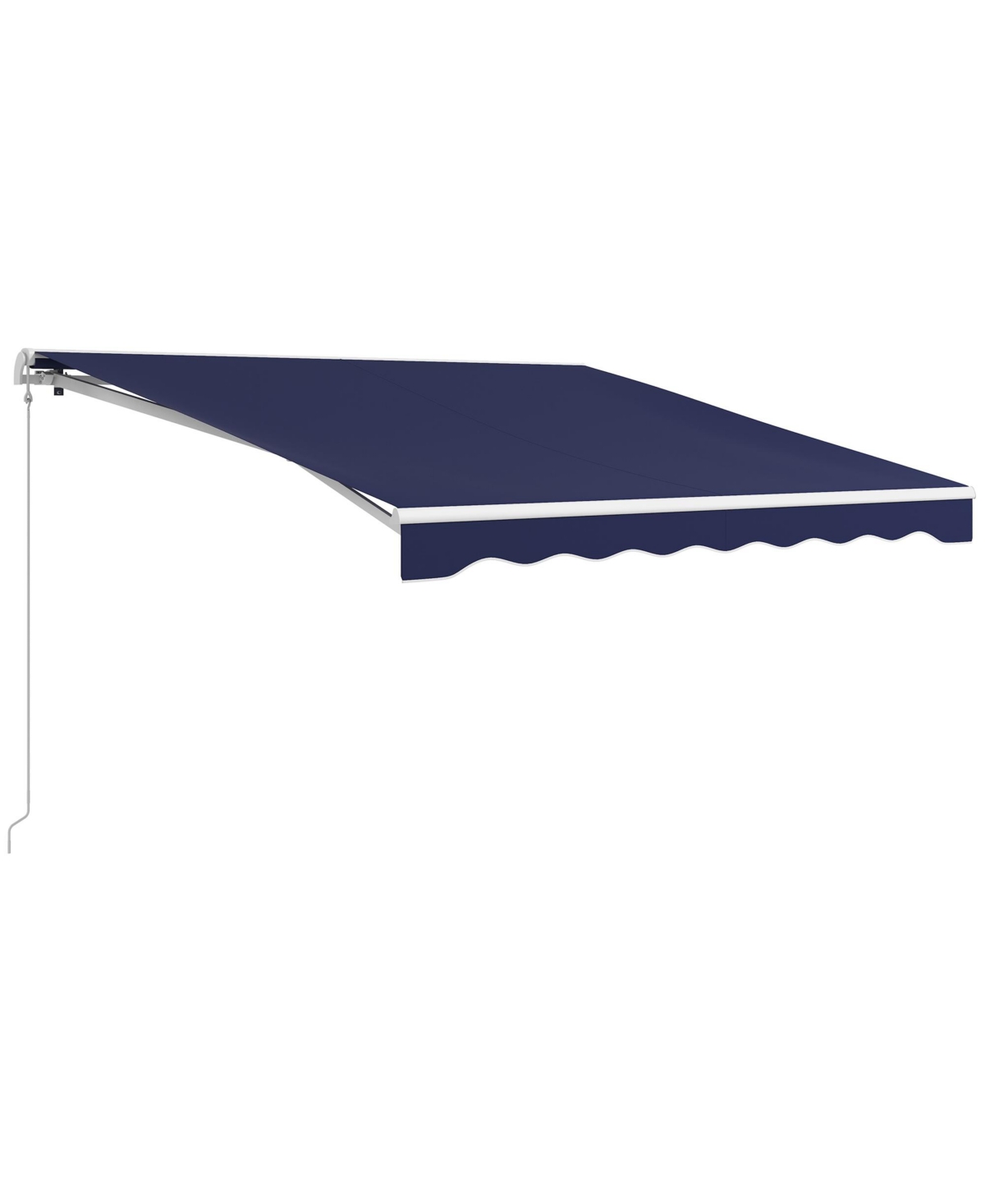 10' x 8' Electric Retractable Awning w/ Remote Controller, Blue - Dark blue