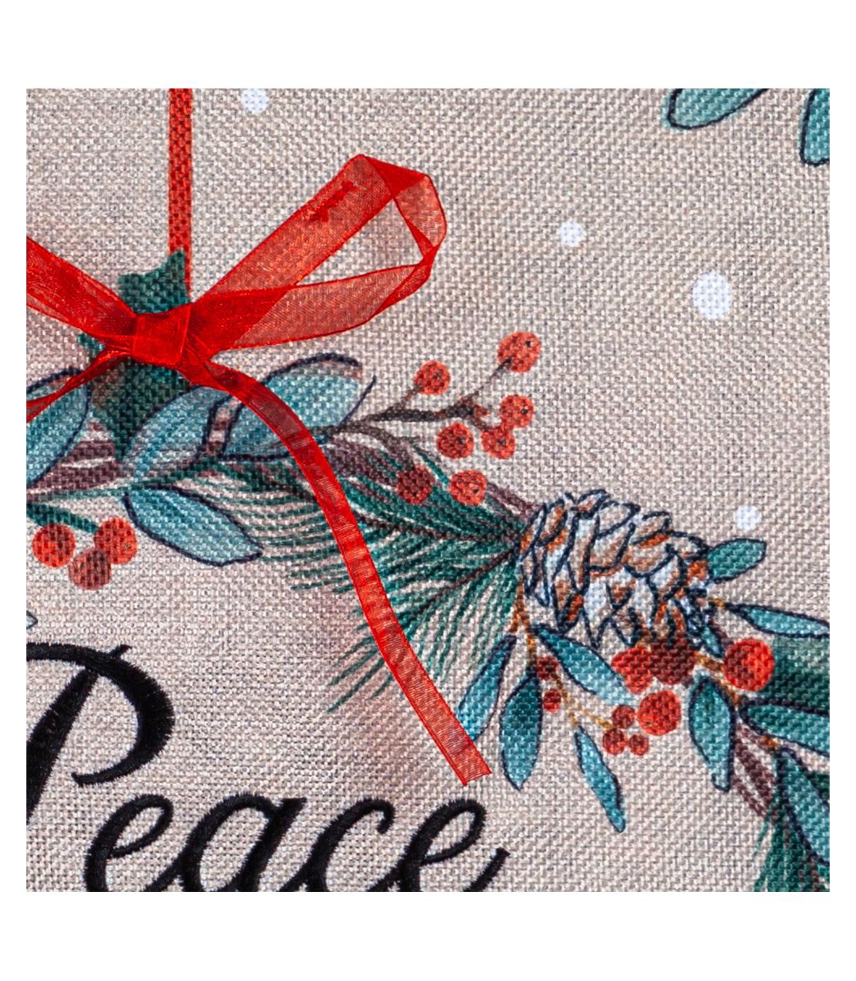 Evergreen Garden Flag Chickadee Wreath Burlap Double Sided Indoor Outdoor Decor