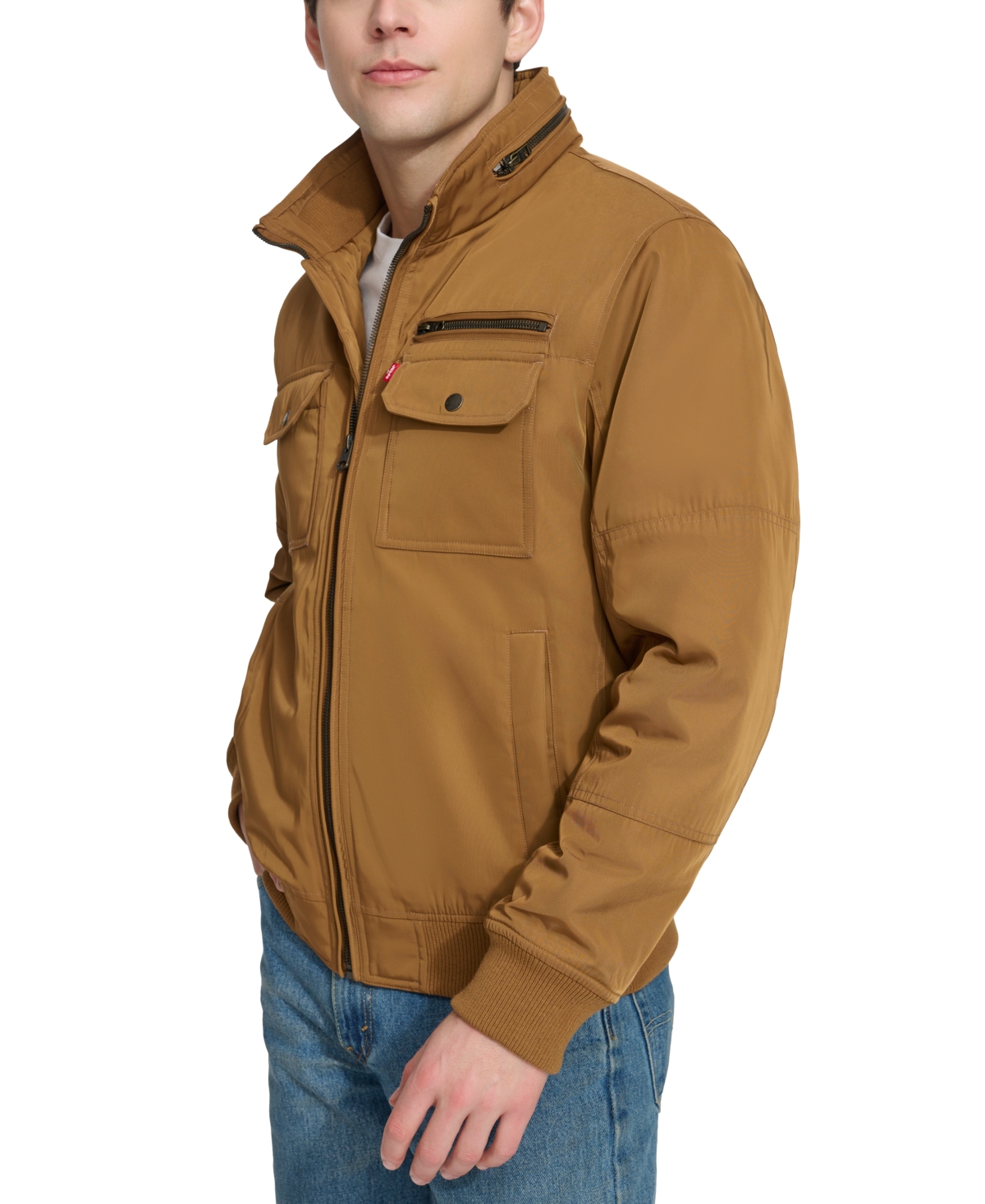 Levi's Men's Twill Stand-collar Jacket In Brown