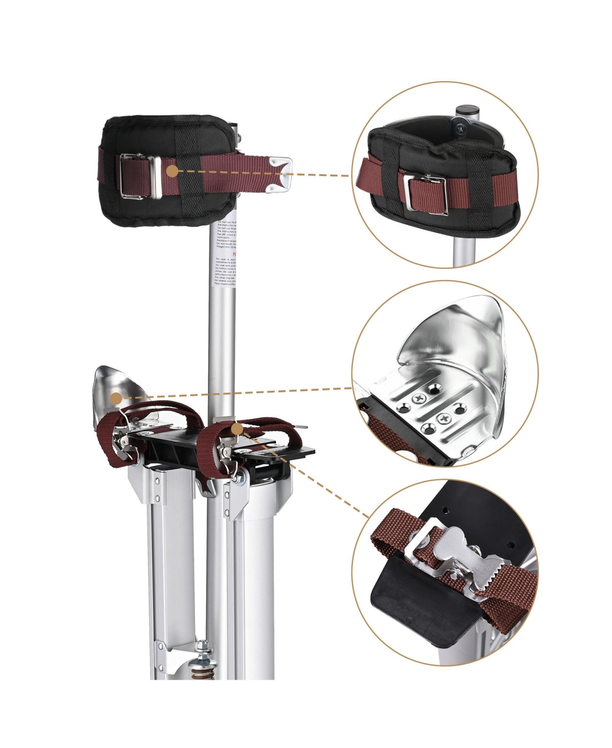 Yescom Drywall Stilts w/ Wing Bolt Replacement 24