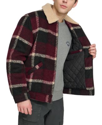 Men's Plaid Full-Zip Depot Jacket with Fleece Collar