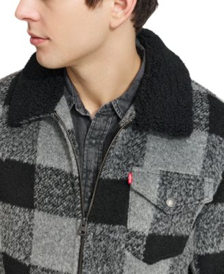 Men's Plaid Full-Zip Depot Jacket with Fleece Collar