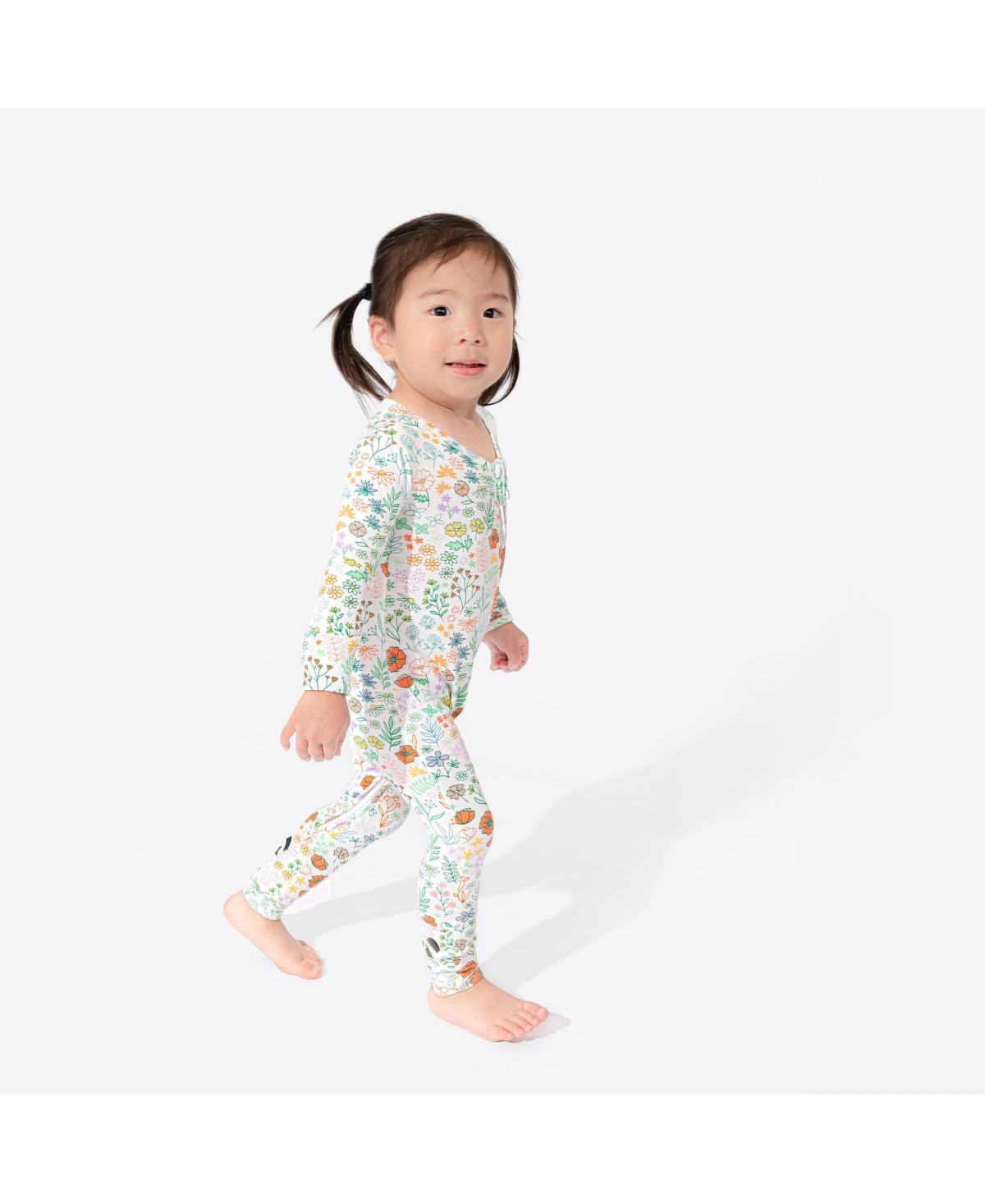 Bellabu Bear Baby Unisex BabyConvertible Footie - Summer floral