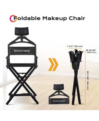 28" Height Tall Director Chair Folding Artist Makeup Head Rest Salon