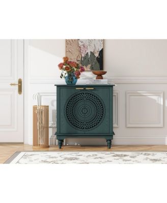 Simplie Fun Hollow-Carved 2-Door Accent Sideboard with Adjustable Shelf