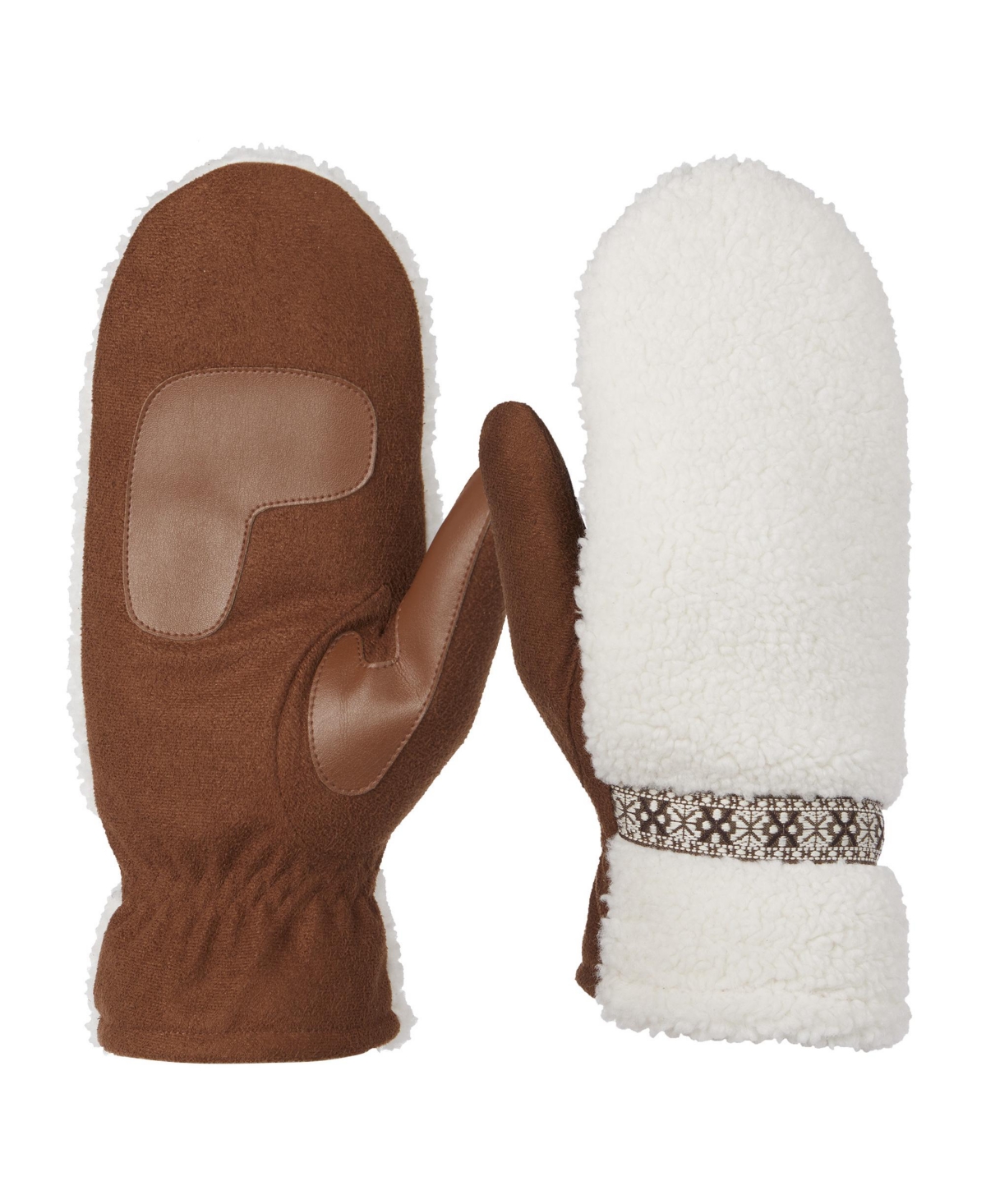 Women's Woodlands Faux Shearling Mittens - Cognac