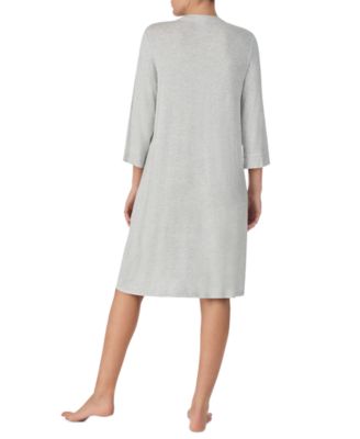 Women's Zip-Front 3/4-Sleeve Robe