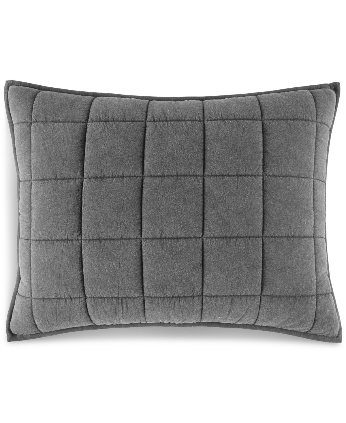 Oake Stonewashed Check Coverlet Set, King, Exclusively At Macy's In Charcoal