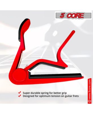 Capo Acoustic Electric Guitar 6 String Kapo Classic Clip For Banjo Mandolin Ukulele - RED - 2PCS