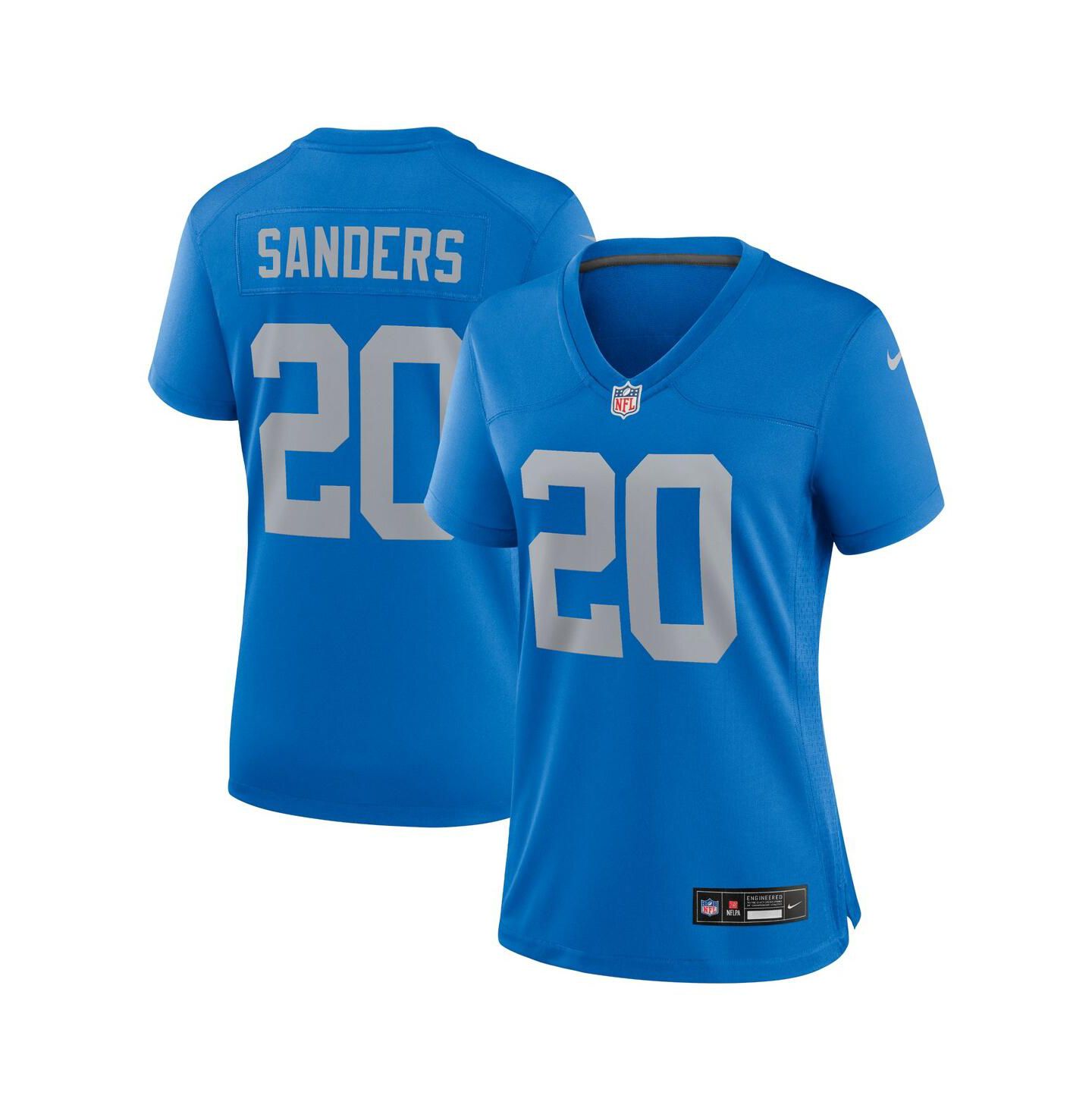 Женский топ Nike Barry Sanders Blue Detroit Lions Alternate Game Jersey — фото 1