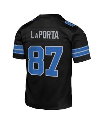 Big Boys and Girls Sam LaPorta Black Detroit Lions Alternate Player Game Jersey