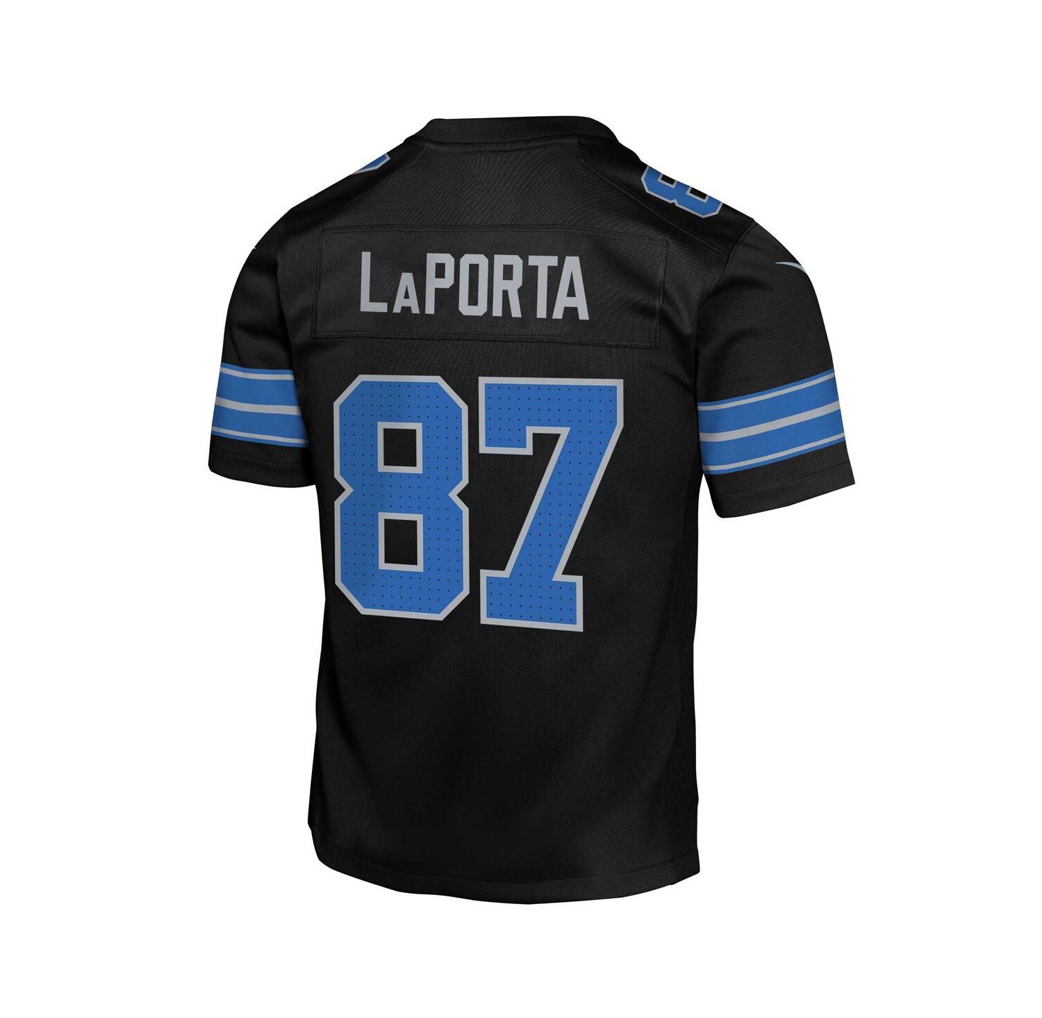 Big Boys and Girls Sam LaPorta Black Detroit Lions Alternate Player Game Jersey