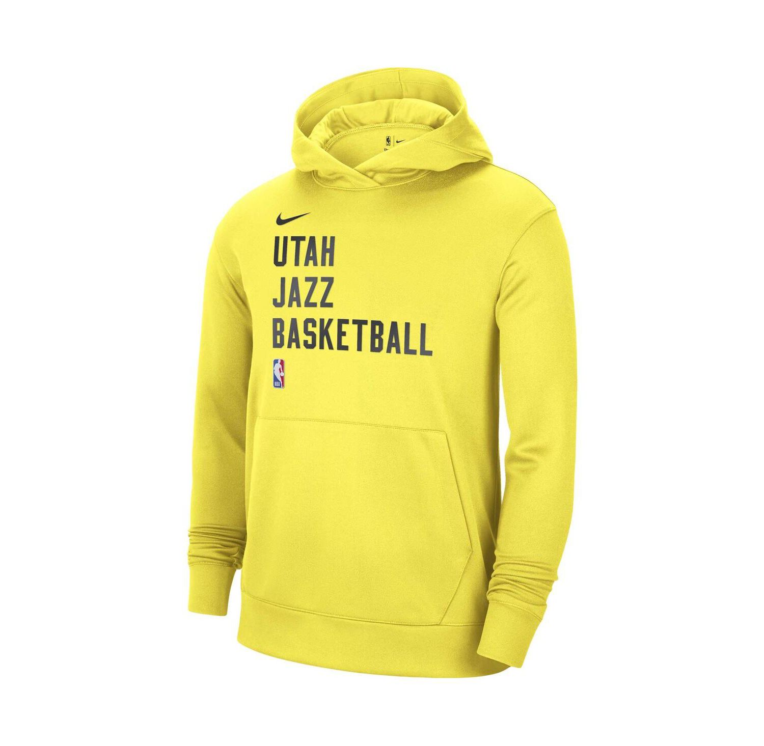 Men's and Women's Yellow Utah Jazz 2023/24 Performance Spotlight On-Court Practice Pullover Hoodie