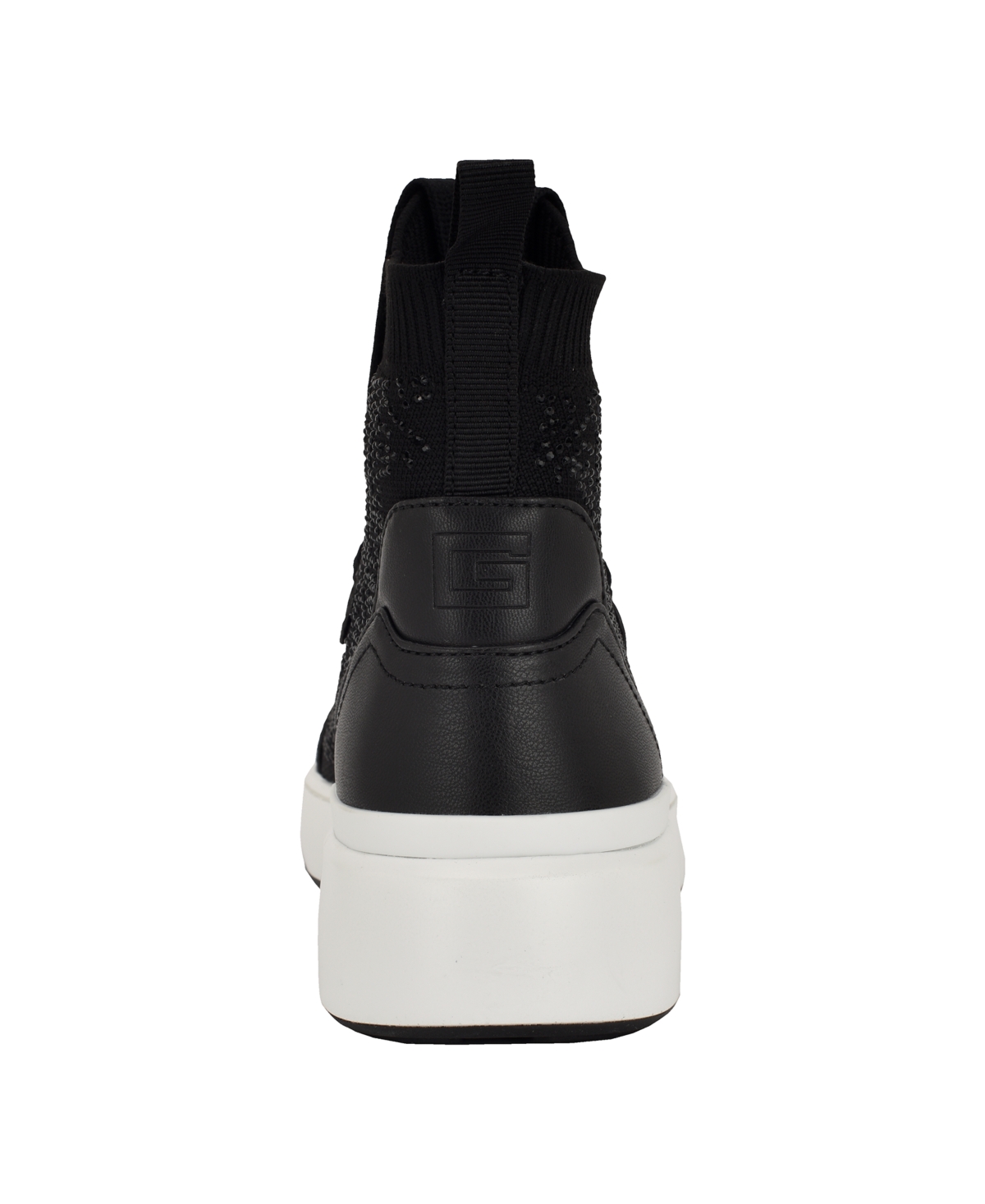 Guess Women's Mannen Knit Lace Up Hi Top Fashion Sneakers