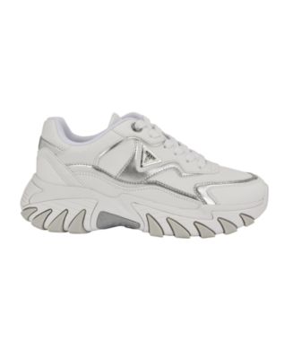 GUESS Women's Nowah Triangle Lace-Up Chunky Fashion Sneakers