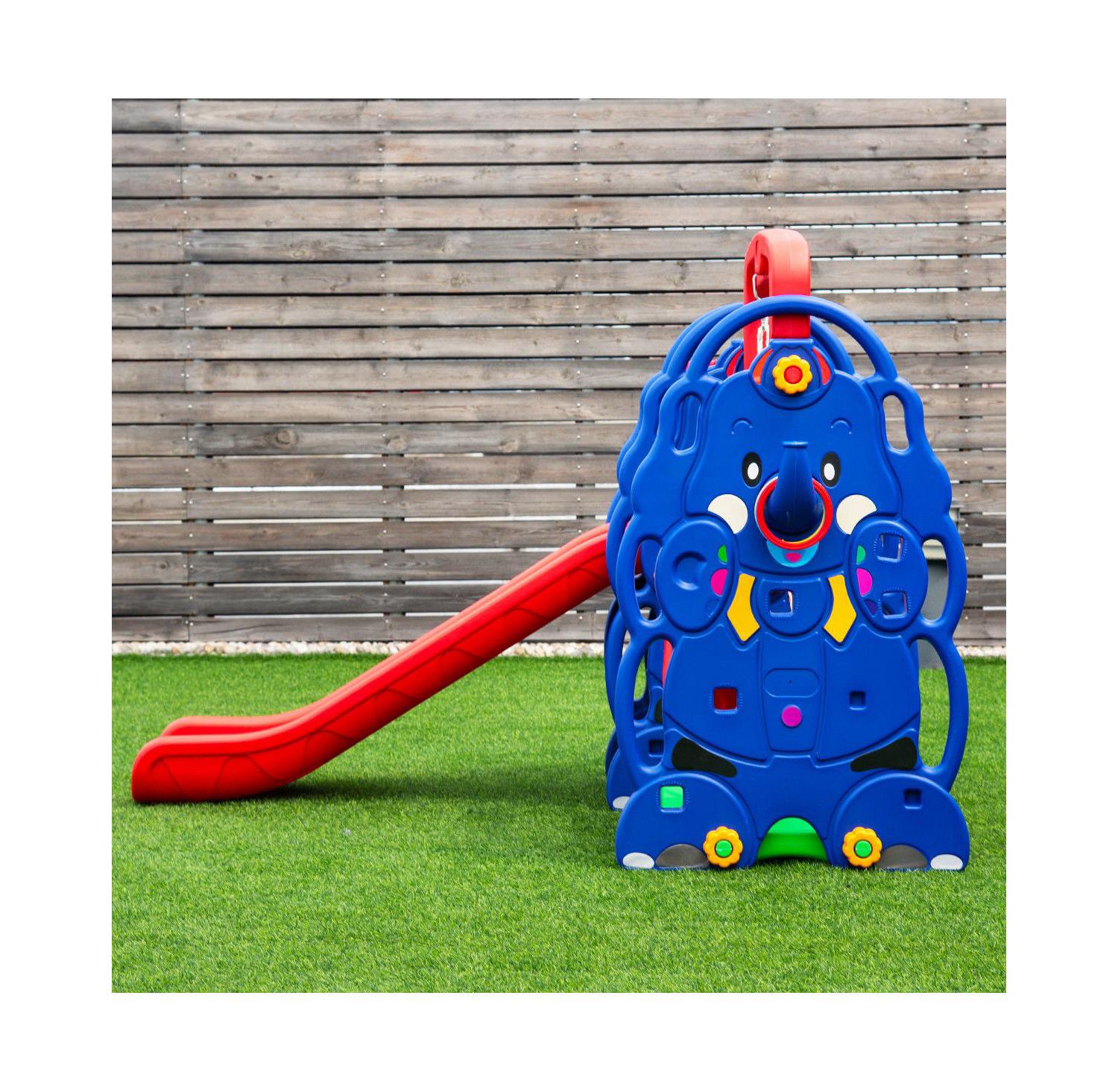 Kids All in One Climber/Slide/Swing Playset with Basketball Hoop - 3 in 1 Set