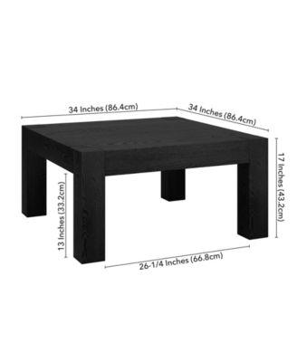 Langston 34" Wide Square Coffee Table