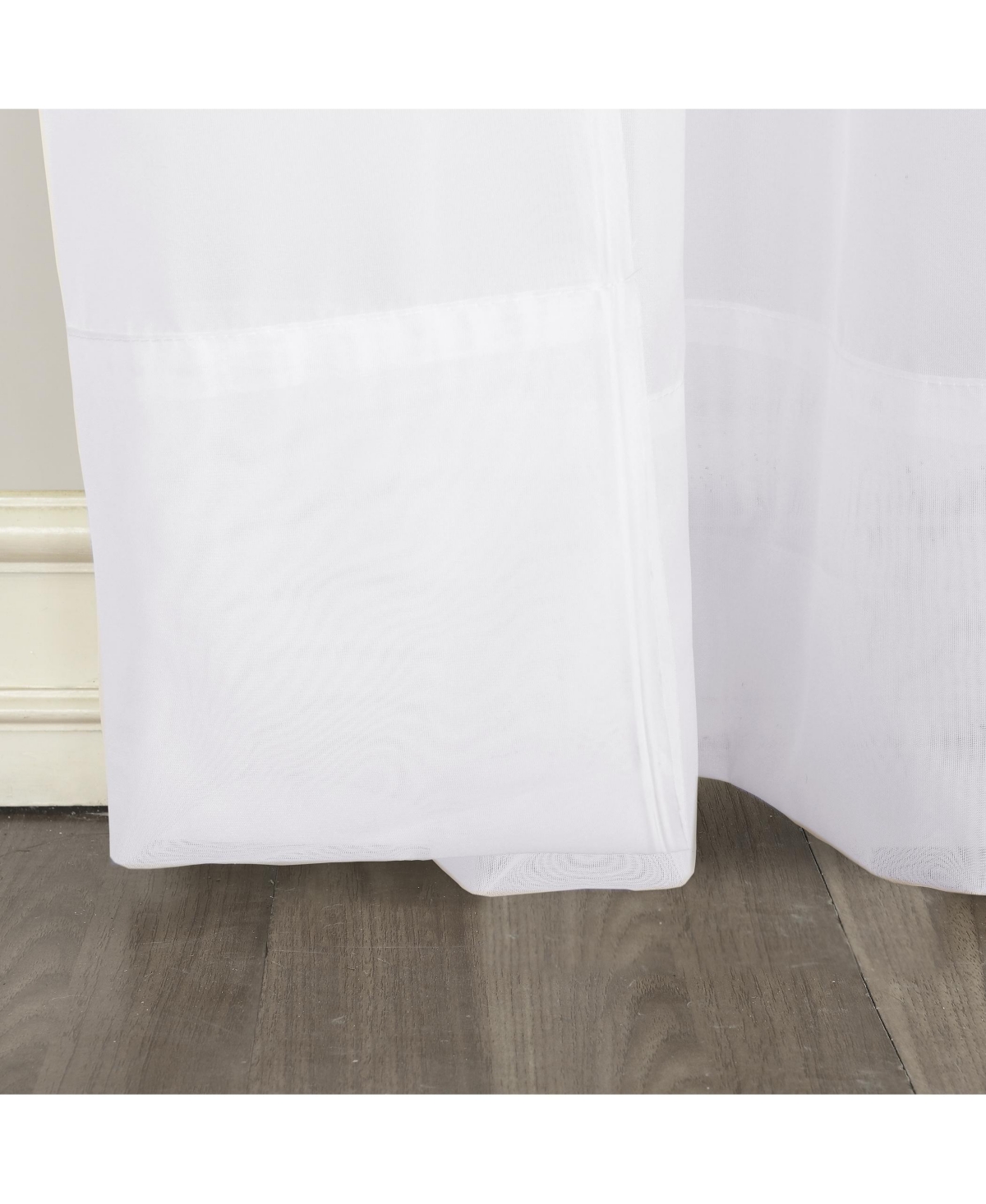 Sheer Voile Rod Pocket Curtain Panel