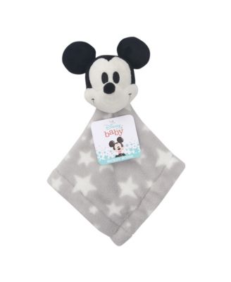 Disney Baby Mickey Mouse Gray Stars Security Blanket/Lovey
